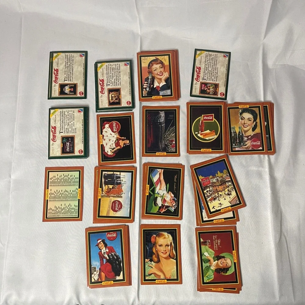1995 Coca-Cola Series 4 Trading Cards Lot Vintage Pinup Ads Collect-A-Card‎